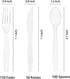 300 Count Clear Plastic Silverware, Heavy Weight Plastic Forks Spoons Knives Disposable Utensils Cutlery Set for Wedding Party Supplies Everyday Use by MOACOCK
