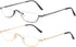 Half Frame Reading Glasses - Half Moon Readers with Spring Hinge for Men and Women