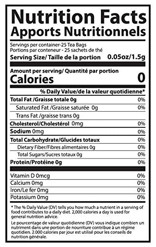 Hyleys Detox Tea for Cleanse – Black Tea with Ginger, Honey & Cinnamon – 25 Tea Bags (1 Pack)