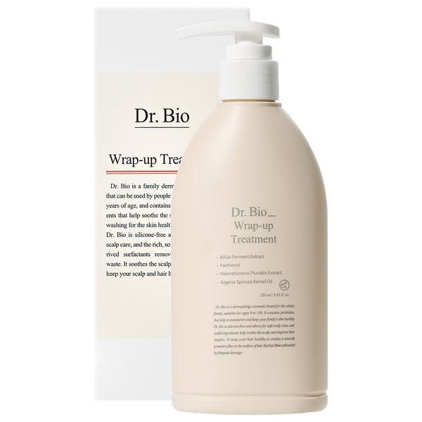 Dr. Bio Wrap-Up Treatment, 8.45oz Damaged Hair Repair with Probiotics & Amino Acids, Vegan Korean Hair Care