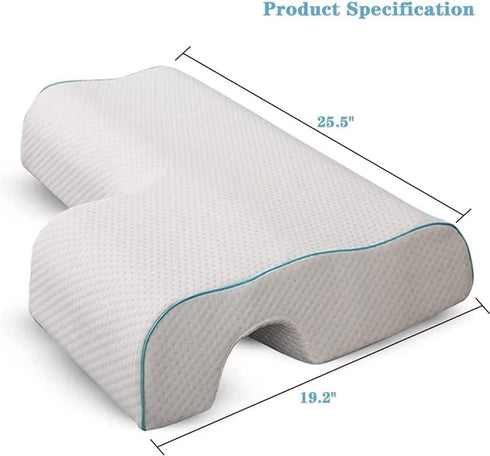 JACKGOLD Arched Cuddle Pillow,Couples Pillow with Slow Rebound and Breathable Memory Foam,Couple Cuddle Sleep for Anti