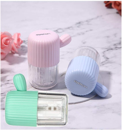 MUDOR Portable Contact Lens Cleaner Machine - Contact Lens Washer with Drawstring for Daily Care Fast Cleaning Soft