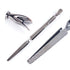 SILPECWEE 1Pc Metal Nail Cuticle Pusher, C Curve Nail Pinching Clips, Multi-Function Manicure Tools