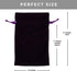 Paper Mart Velvet Drawstring Pouch - 6 Inch Velvet Bag with Drawstrings for Jewelry and Gift Storage