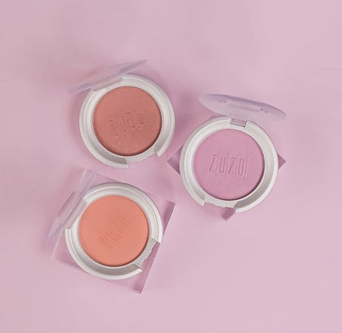 ZUZU LUXE Mineral Blush (Fascination - Lightly Toasted Cinnamon/Warm Shimmer), 0.1 oz, Natural, Vegan, Gluten-free