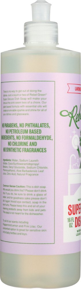 Rebel Green Dish Soap, Lavender Grapefruit, 16 oz