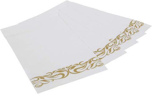 Vplus 400 Pack Paper Napkins, Guest Towels Disposable, Premium Quality 3-ply Dinner Napkins for Events (Gold)