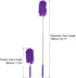 MECCANIXITY Microfiber Duster for Cleaning - 11 to 31 Inch Washable Extendable Brush for Window and Furniture (Purple)