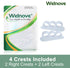 Welnove Hammer Toe Crests Straightener, 4 Pcs Gel Toe Support Pads Cushion, White