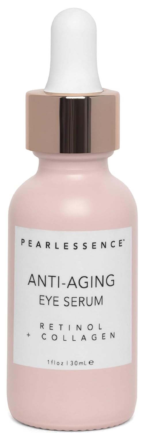 Pearlesssence Anti-Aging Eye Serum, Retinol + Collagen for Reducing Fine Lines & Wrinkles, Lightweight Formula
