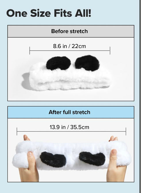 I DEW CARE Panda Face Wash Headband | Adorable Design for Cleansing, Skincare, Makeup, 100% Microfiber, 1 Count