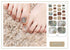 WOKOTO 20 Sheets Gradient Toe Nail Polish Strips, 1 Nail File Kit, Colorful Glitter Stickers for Women Nail Salon