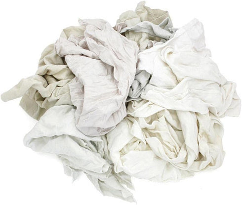 A99300 Select Quality Cleaning T-Shirt Cloth Rags, Lint Free, White, 3 lb Bag