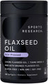 Sports Research Extra Strength Flaxseed Oil Softgels, 1242mg, Plant Based Omega-3, 200 Count