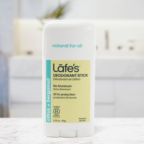 Lafe's Natural Deodorant Stick | 2.25oz Aluminum Free for Women & Men | Paraben & Baking Soda Free, 3-Pack