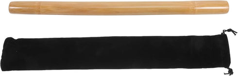 HOOWIFFY Massage Stick Roller with Black Storage Bag, Natural Wood Muscle Massager for