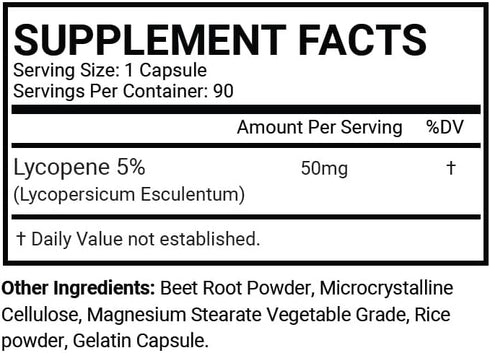 2 Bottles Lycopene 50mg, 180 Total Capsules