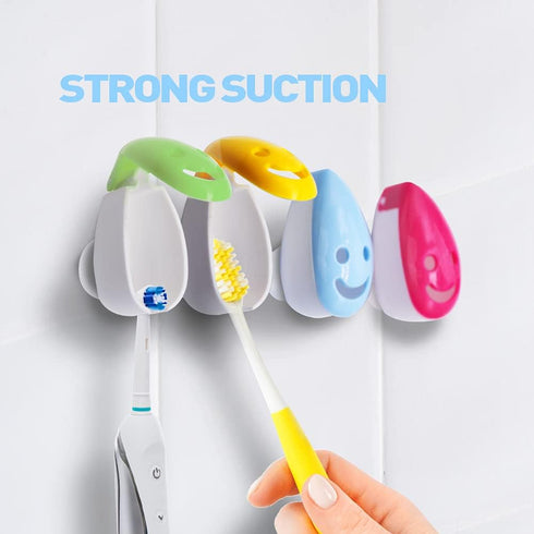 Toothbrush Holder Cover, 6pcs Portable Toothbrush Head Case with Suction Cup, 6 Colors for Family Travel