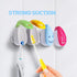 Toothbrush Holder Cover, 6pcs Portable Toothbrush Head Case with Suction Cup, 6 Colors for Family Travel