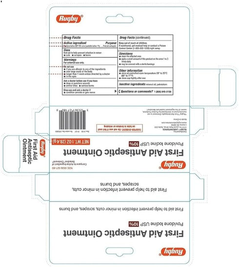 Major Pharmaceuticals Povidine Iodine USP First Aid Ointment, 3 Count for Cuts, Scrapes, Burns