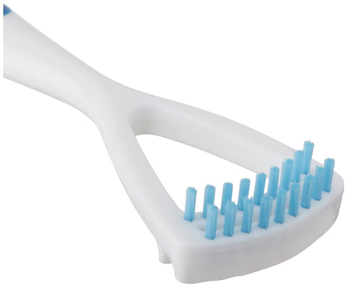 GUM Tongue Cleaner, Dual Action Soft Bristled Tongue Brush with Tongue Scraper, Better Oral Hygiene, Bad Breath
