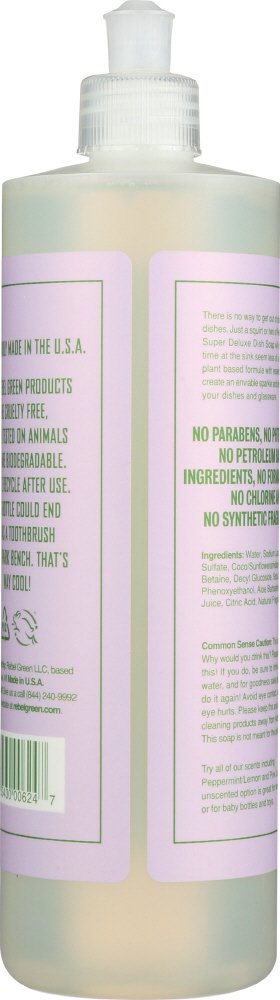 Rebel Green Dish Soap, Lavender Grapefruit, 16 oz