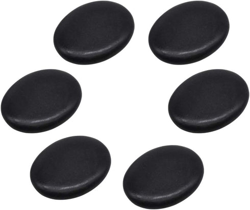 Healifty 6Pcs Hot Stones Massage Stones, Natural Rocks for Body Relaxation Spa