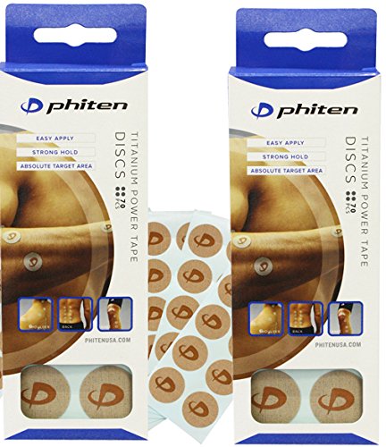 Phiten Titanium Power Tape Discs, 70 Count (2 Boxes)