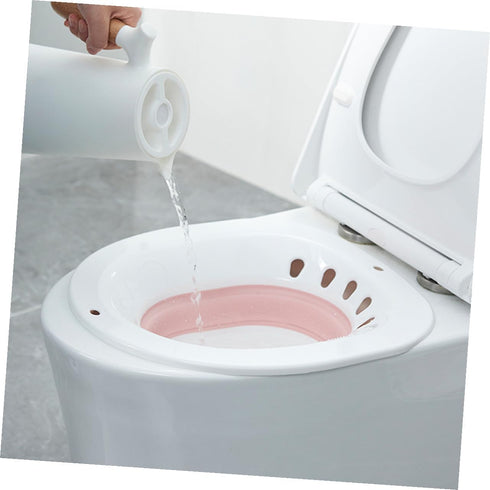 Sitz Bath Basin for Toilet Postpartum Care with Anti-Spill Design Comfortable Contoured Tubing Easy Installation