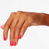 OPI Nail Lacquer Opaque Light Red Crème Nail Polish | Vegan, Fast Drying, Chip Resistant
