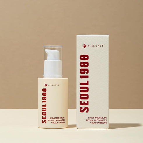 KSECRET SEOUL 1988 Serum, Retinal Liposome 2% + Black Ginseng, 30ml, Korean Skincare