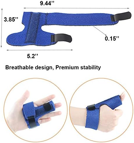 Trigger Finger Splint - Adjustable Brace for Straightening Curved, Bent, Locked Finger, Thumb Support for Right Hand