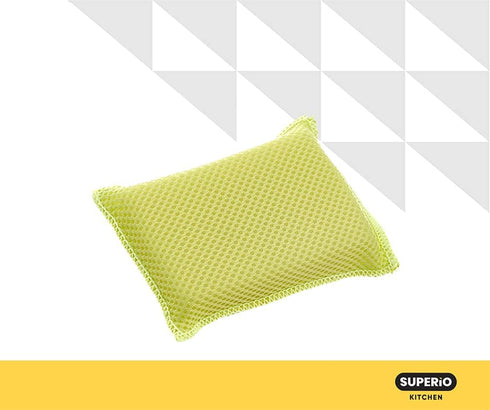 Pack 1 Microfiber Sponges for Dishes Kitchen Sponges Non-Scratch Sponge Dish Scrubber Heavy Duty Household Cleaning
