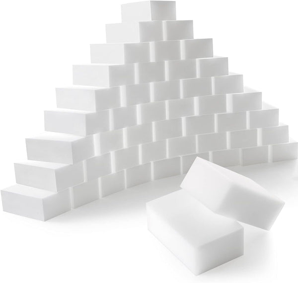 50-Pack Melamine Sponge Magic Sponge Multi-Functional Cleaning Erasers for Kitchen, Bathroom, Toilet