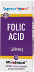 Superior Source Folic Acid Vitamin B9 1200 mcg | MicroLingual Instant Dissolve Tablets, 100 Count