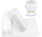 100 Clear 2.6 Gallon Small Trash Bags (White) for Home, Office, Kitchen, Bathroom