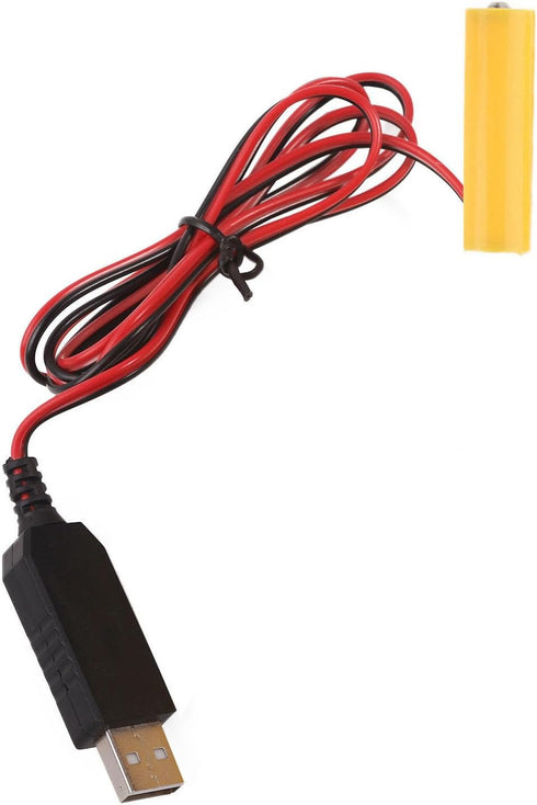 USB 5V to 1.5V AA Battery Eliminators, USB Power Supply Cable to Replace 1x 1.5V AA Battery