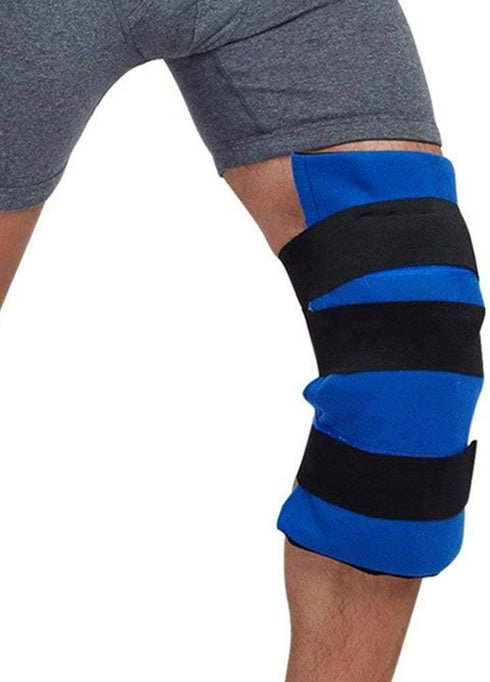 WORLD-BIO Large Gel Ice Pack & Wrap - Reusable Hot Cold Therapy Ice Pack for Pain Relief - 11" x 14" Blue