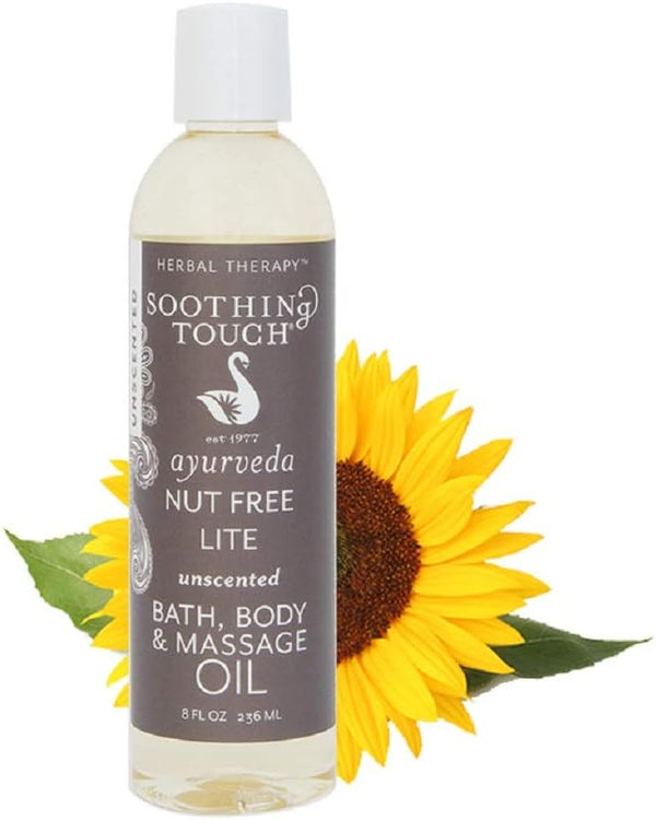 Soothing Touch Nut Free Lite Massage Oil, 8 Ounce