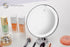 Snowflakes 10x Magnifying Lighted Makeup Mirror with Lights, Suction Cups, 360° Swivel, Touch Control