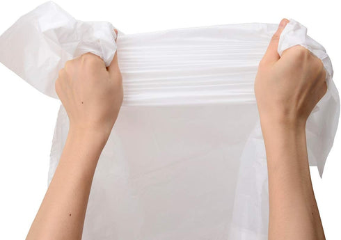 8 Gallon Medium Trash Bags, White Kitchen Garbage Bags, Plastic Wastebasket Liners for Home and Office Bins, 220 Count