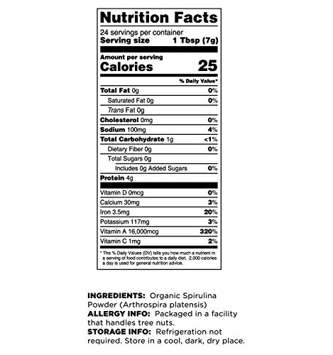 Terrasoul Superfoods Organic Spirulina Powder, 24 Ounces