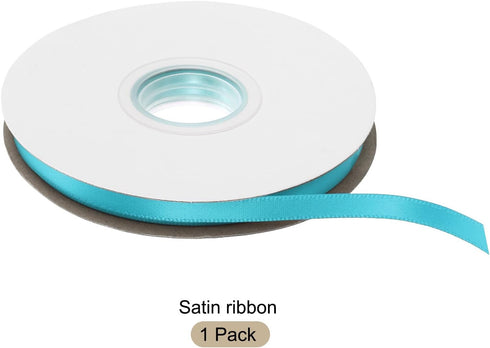 1/4 Inch 25 Yard Satin Ribbon Thick Double Face Grosgrain Silk Ribbon for Gift Wrapping and Wedding (Sky Blue)