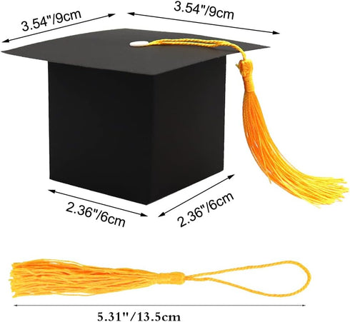 SDKI 30Pcs Graduation Cap Candy Box, Graduation Party Supplies 2025 Decorations for Party Favor