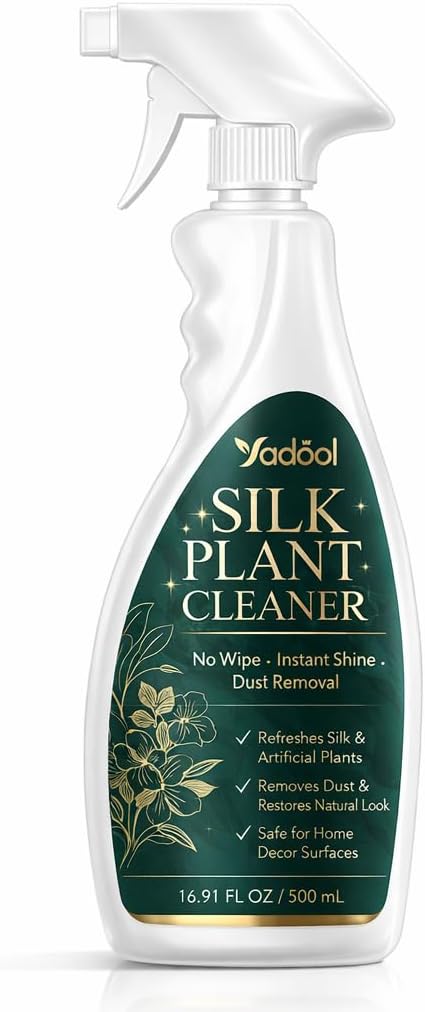 Silk Plant Cleaner Spray No Wipe, Fake Flower Cleaner Cleaner, Removes Dust
