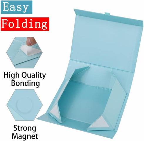 Large Gift Box, 13.5x11.8x4.7 Inches, Blue Gift Boxes with Magnetic Closure Lid for Luxury Gift Packaging