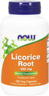 Licorice Root (Glycyrrhiza glabra) 450 mg, Herbal Supplement, 100 Veg Capsules by NOW Supplements