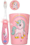Lily's Home Kids Flashing Timer Toothbrush with Soft Bristles, Rising Cup & Cover - Fun 2-Min Light-Up