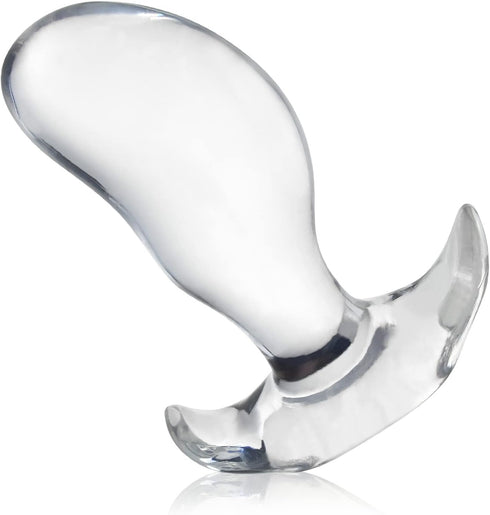 Soft Anal Plugs with Safety Base, Transparent Flexible Butt Plug Prostate Massage G-spot Stimulation Trainer with Round