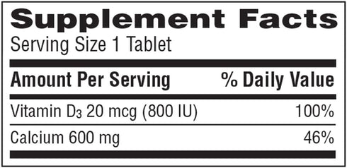 Caltrate 600 Plus D3 Calcium and Vitamin D Supplement Tablets, 60 Count, Bone Health
